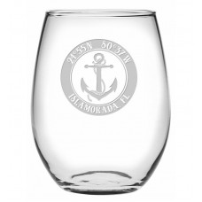 Longshore Tides Galvez Anchor Glass 21 oz. Wine Glass LNTS4712